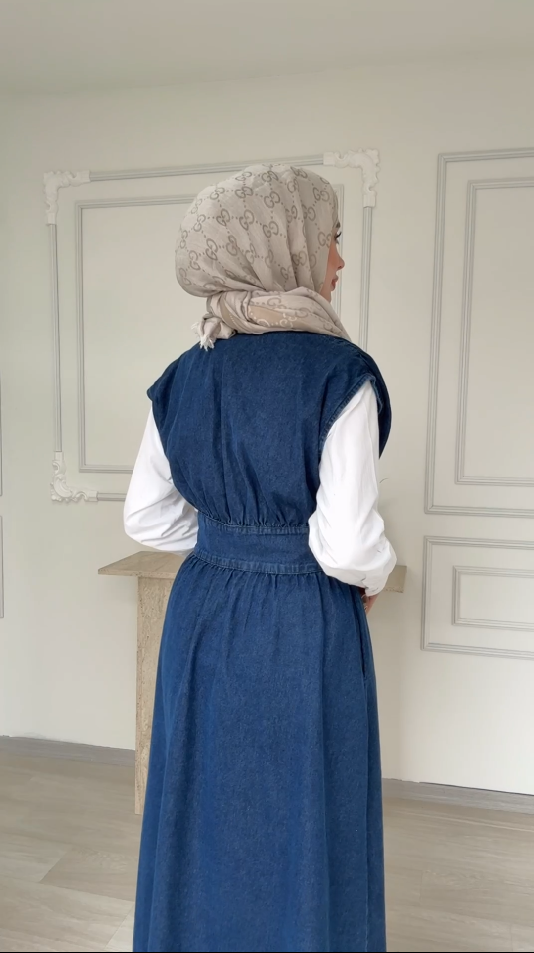 Robe Denim Modeste Élégance Quotidienne – 100% Coton